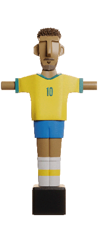 Mimic Brasil 10 Chico · Muñeco Futbolín Personalizado