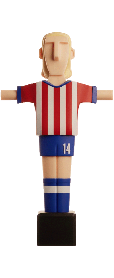 Mimic At. Madrid Chico · Muñeco Futbolín Personalizado